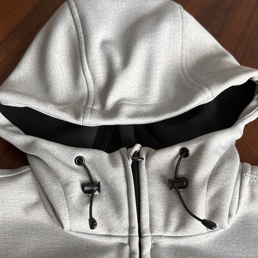 Burton - Light Gray Full-Zip Hoodie with Black Logo - medium - men - Picture 7 of 9